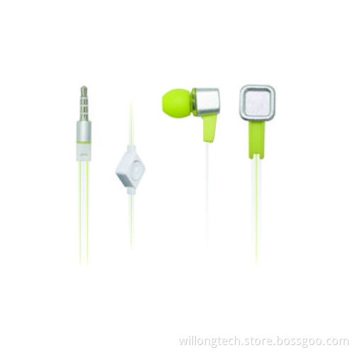 Metallic In-ear Stereo Earphones, 3.5mm Metallic Plug Cover